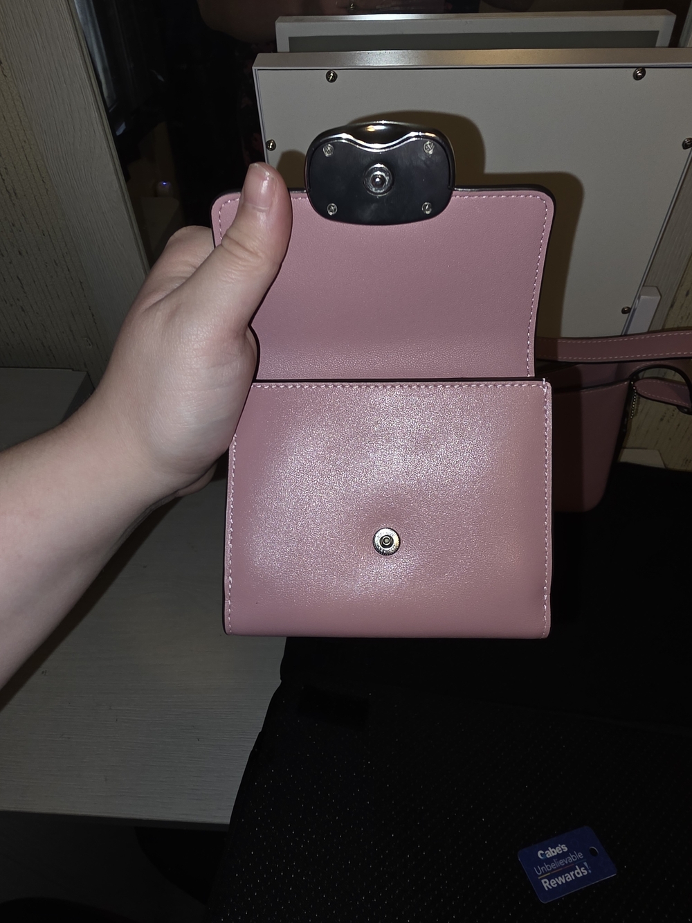 Coach Pink Leather Shoulder Bag with Matching Wallet - Picture 10 of 16